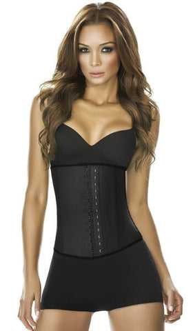 Ann Chery 2025 Latex 2 Hook Waist Cincher Trainer by Ooh La La Curves. This aggressive waist cincher will instantly lose 1-4 inches from your waist through high compression. Achive an hourglass shape instantly.....start waist training today with Ooh La La Curves and get sexy!!